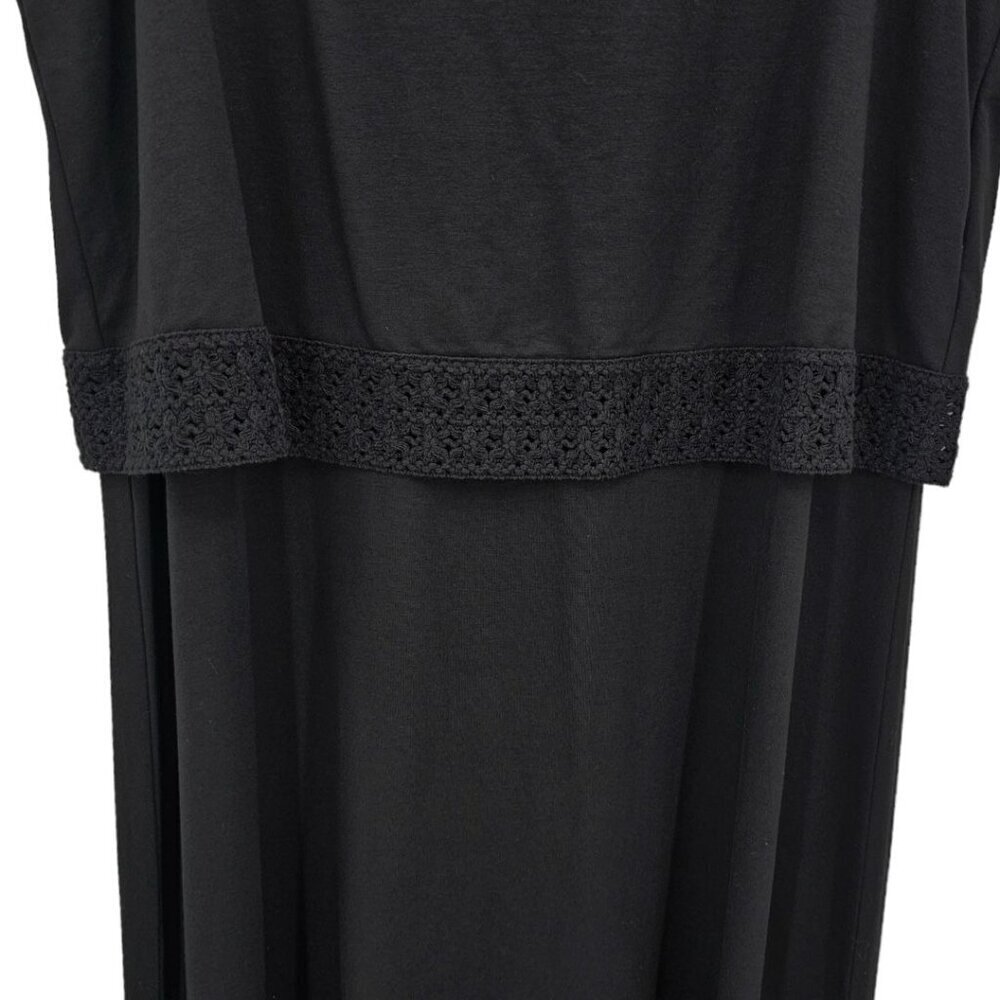 J. Jill Wearever Womens XS Black Sleeveless Crochet Trim Layered Tank Dress NWT - Picture 5 of 9